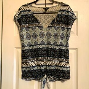 Lucky Brand BohoTie Front Top, size medium, EUC
